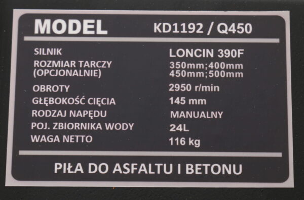 Asfalto ir betono pjūklas KD11920 - Image 5
